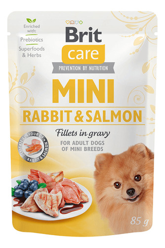 Brit Care Mini® Filetes De Conejo Y Salmón En Salsa 85grs