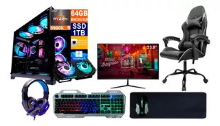 Pc Gamer Ryzen 9 5900x 1tb 64gb Rtx 4060 8gb Monitor+cadeira