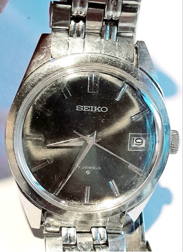 Seiko 6602-8050 Cuerda Manual Cuadrante Negro