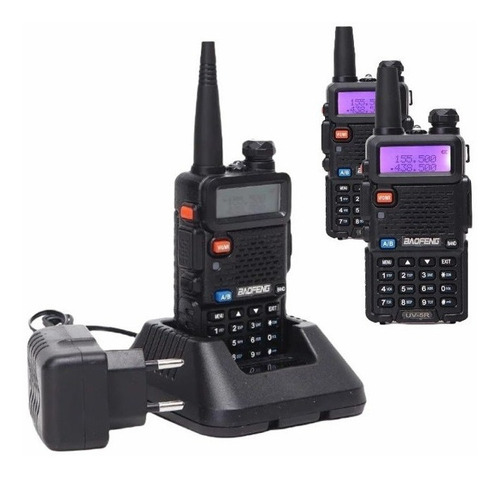Pack X2 Radio VHF Baofeng Portable Radio Communicators: 0,55 bandas de frequência, 2 bandas, cor preto/Radio Boafeng, 2 bandas - 2006-27