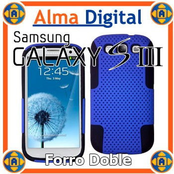 Forro Doble Perforado Samsung S3 Estuche Carcasa Funda Siii