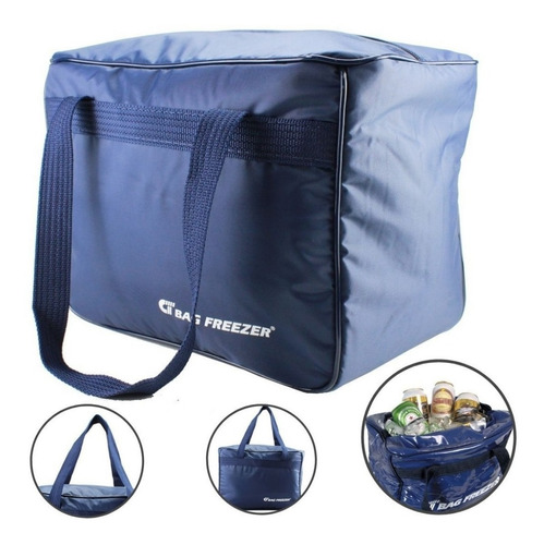 Bolsa Térmica Cotérmico Bag Freezer 26 Litros - Nylon Azul Voltagem da bateria 0