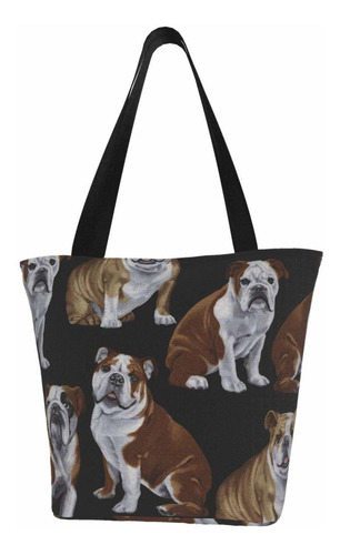 Bolsa De Lona De Bulldogs Inglés Para Mujeres, Bolsa De Come