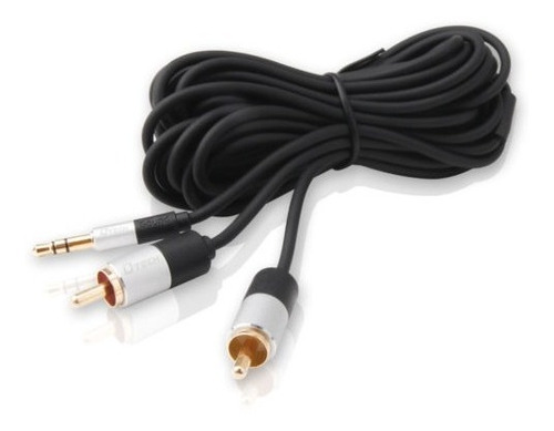 15 Pies Cable De Audio Estéreo 3,5 Mm Macho A 2 Rca Macho Ad