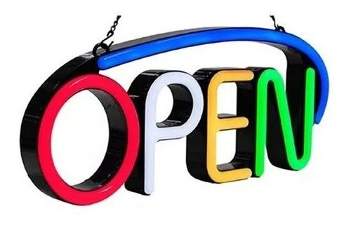Anuncio Luminoso Led Letrero Open Royal + Control Remoto