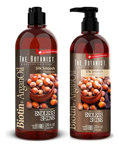 Shampoo + Acondicionador Con Biotin Y Aceite De Argain Hidra