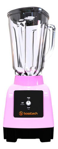 Licuadora 750w Vidrio 2l Tradicional 2vel Bosstech B2 Rosa Rosa