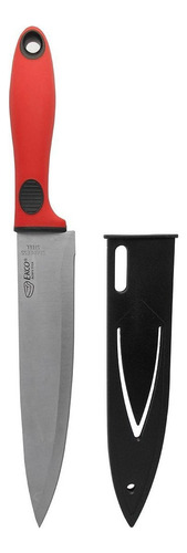 Cuchillo Ekco Chef 8 De Acero Inoxidable Y Antideslizante Color Rojo