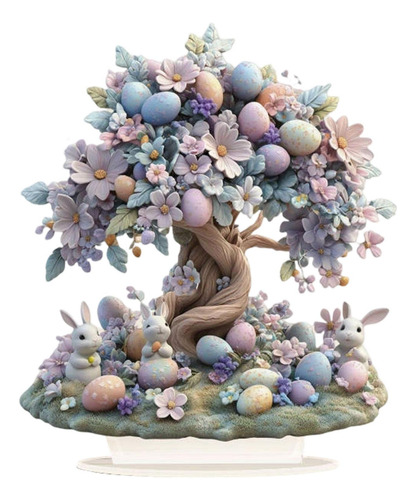 Huevos De Pascua Decoración De Conejo Mesa 2d Estilo A
