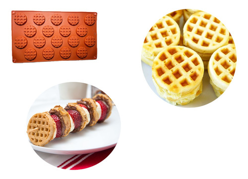 Molde Silicona Galletitas, Chocolinas O Mini Waffles