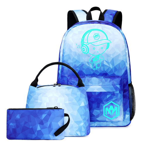 Mochila Bluboon Escolar Para Niños Y Adolescentes 3en1 - D