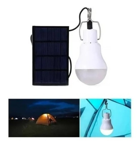 Ampolleta 10w Solar 6 Horas Luz + Panel Solar + Usb