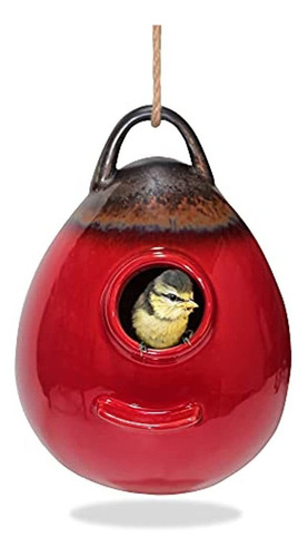 Kimdio Birdhouse Colgantes De Cerámica Para Pájaros Choza Pa