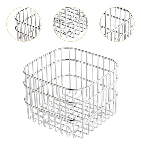Zz Bin De Almacenamiento De Canasta De Alambre, Estante De