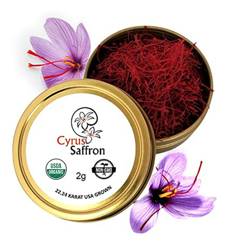 Azafrán - Cyrus Saffron, Organic Usa Grown Superior Saffron 