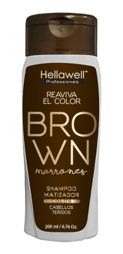 Shampoo Matizador Para Cabello Marrón Hellawell 200ml