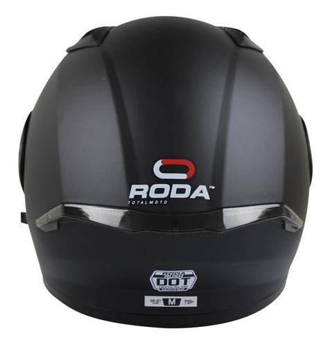 Imagen 4 de 6 de Casco Abatible Para Moto Roda Rush Svs Negro Mate