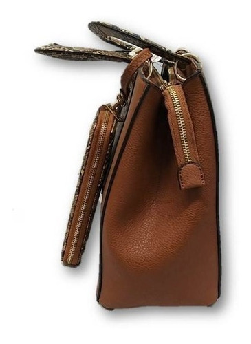 Imagen 3 de 4 de Bolso De Dama Con Cartera Estampado De Serpiente Vel5gt60