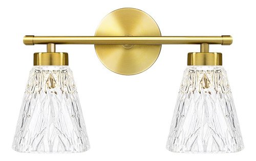 Lámparas De Baño De Oro Francés Sobre Espejo - 2 Luces Sobre