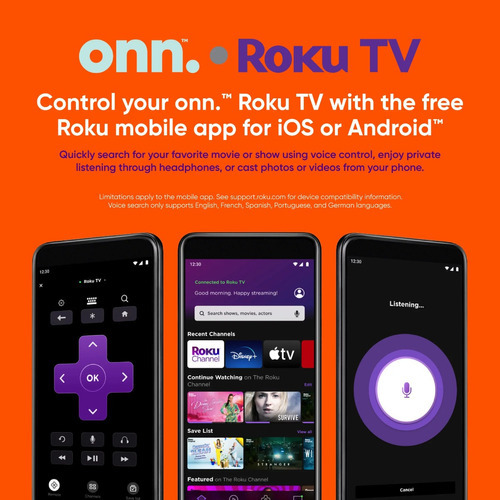 Onn Television 75'' 4k 2160p Led Smart Roku Tv 100044717 - Aceptable (Reacondicionado)