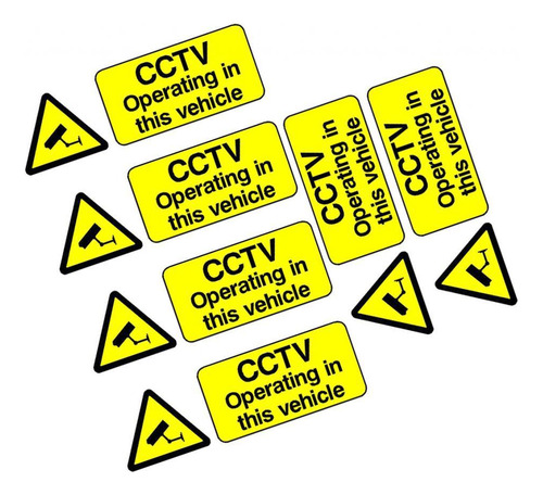 Cctv Que Funciona Neste Veículo Autocolante Adesivo Carro