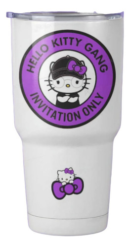 Termo Metalico Viajero Hello Kitty Purple Personalizado