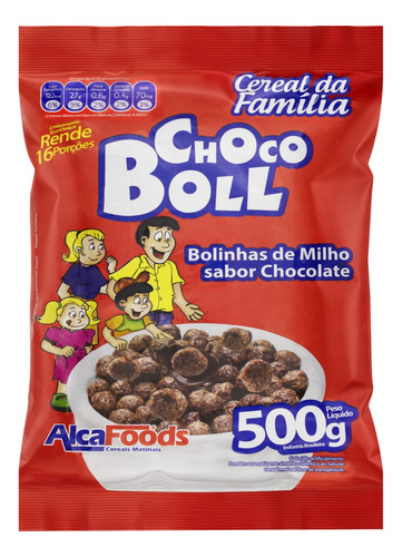 Cereal Matinal Chocolate Choco Boll Pacote 500g