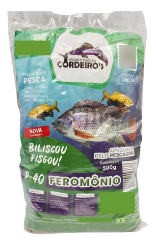 Massa De Pesca Tilápia Pacus Tambas 500gr P40 Feromônio