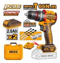 Comprar Taladro Percutor Inalámbrico Con Motor Sin Escobillas Ingco