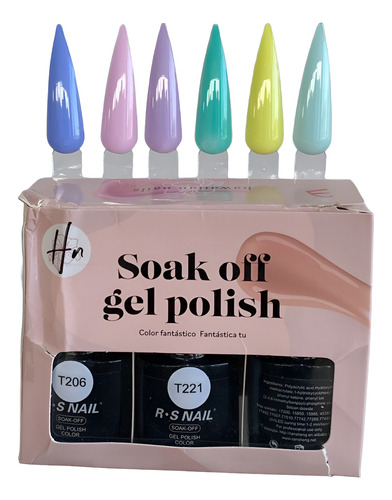 12 Gamas Esmalte En Gel Rs Nails 72 Colores Unicos