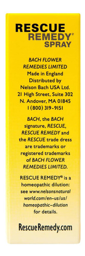 Bach, Spray De Remedio De Rescate, 0245 Fl Oz