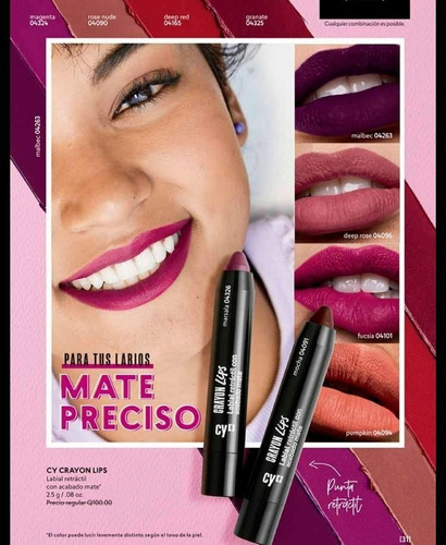 Crayón Lips Cyzone. Elige Tu Color, Esika,lbel.