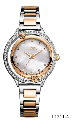 comprar Reloj Mujer Loix®  L1211-4 Plateado Con Oro Rosa