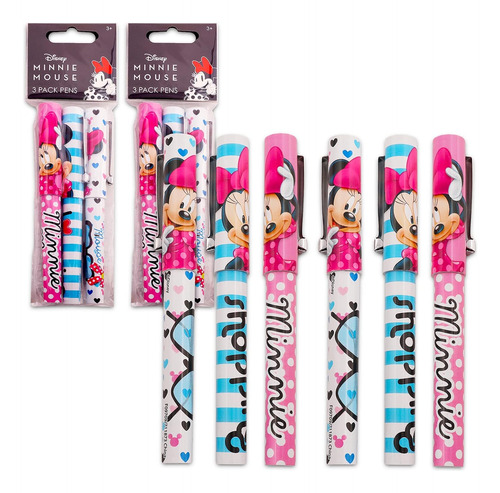 Disney Minnie Mouse Office Supplies Pen Set 6 Pc Minnie...