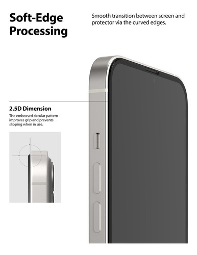 Imagen 6 de 10 de Vidrio Templado Para iPhone 13 Mini 5,4 Full Cover Ringke