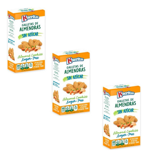 Galletas Kseritas De Almendras 100gr Pack 3und