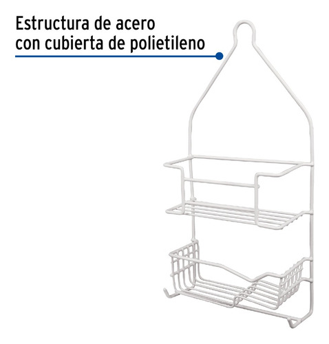 Organizador Para Regadera Con Cubierta Plástica, Foset 49975