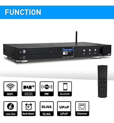 Imagen 2 de 7 de Radio Internet Ocean Digital Wifi Wr10 Dab Fm Bt Out Hi-fi