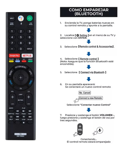 Control Remoto Para Sony Rmf-tx300u Con Comando De Voz
