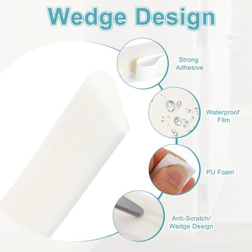 Weather Stripping Door Seal, 9.8 Pies Self-adhesive Pu Foam