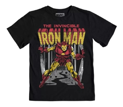 Playera Mascara De Latex Iron Man Retro Mlmv Niño