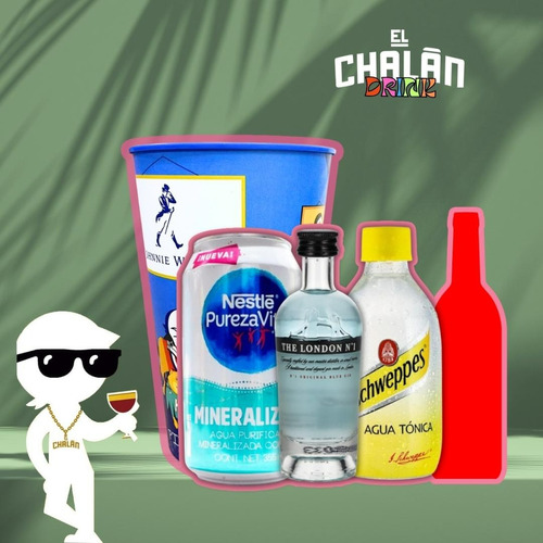 Chalandrink Pink-gin  Kit Bebida Preparada + Vaso Chalán 