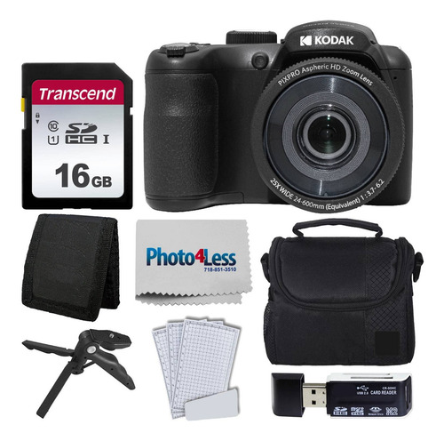 Kodak Pixpro Az255 - Câmera digital (preta) +capa para PC colorida preta