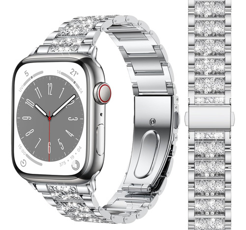 Correa De Repuesto Brillante Para Apple Watch De 1.496 Pulga