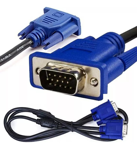 Cable Vga A Vga 3mts Monitor Doble Filtro Macho Macho Pc