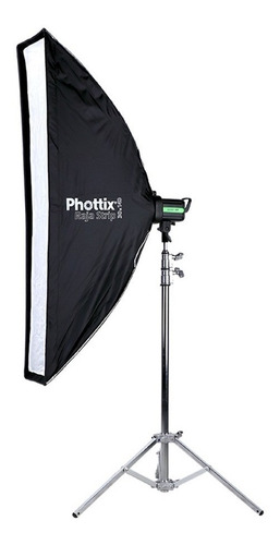 Imagen 4 de 9 de Soft Box Strip 30x140cm Plegable Grid Phottix Raja P/ Bowens