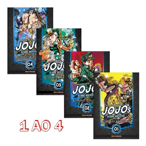 Jojo's Bizarre Stardust Crusaders 1 Ao 4 Panini Novo Lacrado