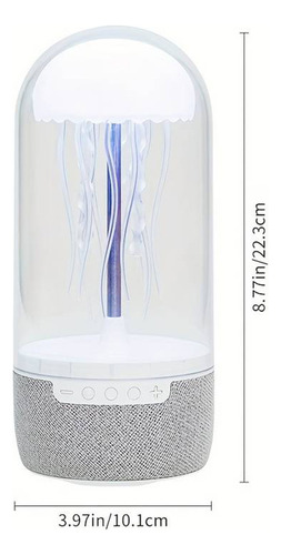 Pulpo Altavoz Bluetooth y Luz Nocturna Sonido Envolvente 3d Color Blanco