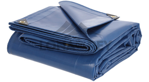 Lona De Pvc 5x10 Color Azul Engomada Ideal Para Camiones