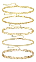 Comprar Dearmay Tobilleras De Oro Para Mujer, Tobilleras De Oro De 1